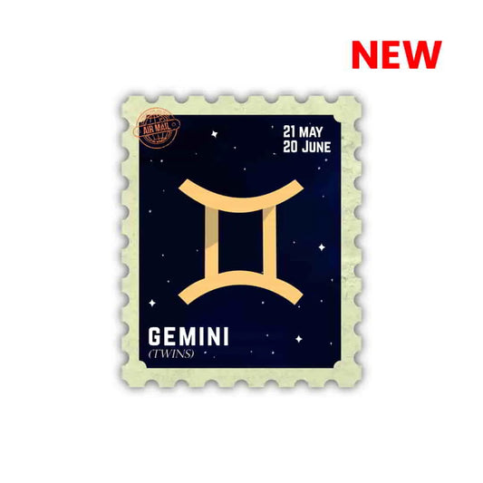 Cosmic Gemini Zodiac Signs Laptop Sticker