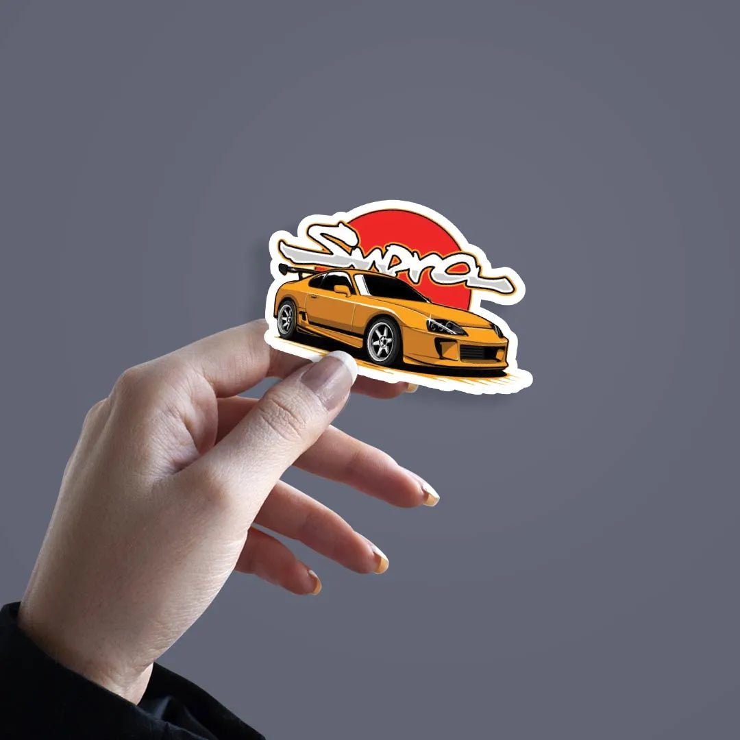 JDM Cars Laptop Stickers (Pack of 14)