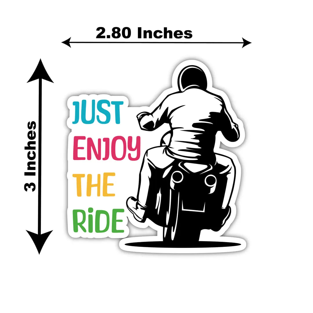 Just Enjoy The Ride Bike Sticker