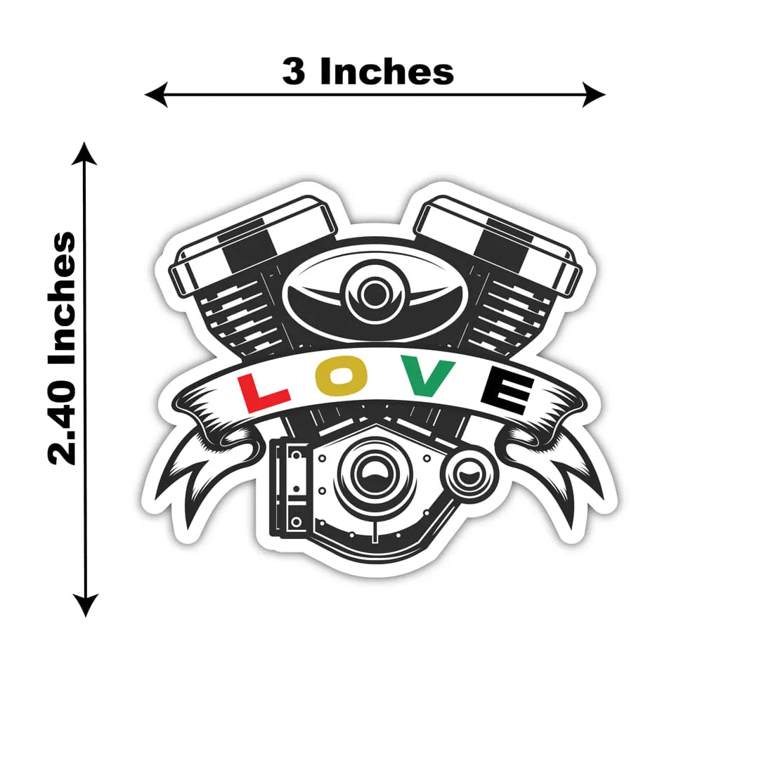 Love Engine Bike Sticker