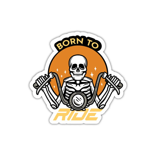 Skeleton Rider Bike Sticker