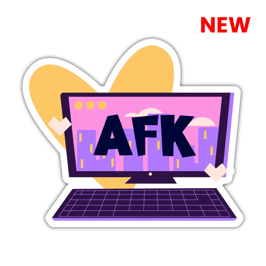 AFK Laptop Sticker