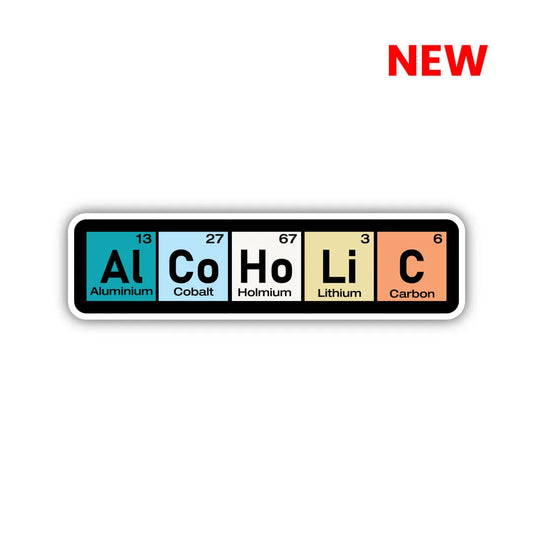 Alcoholic Periodic Table Laptop Sticker