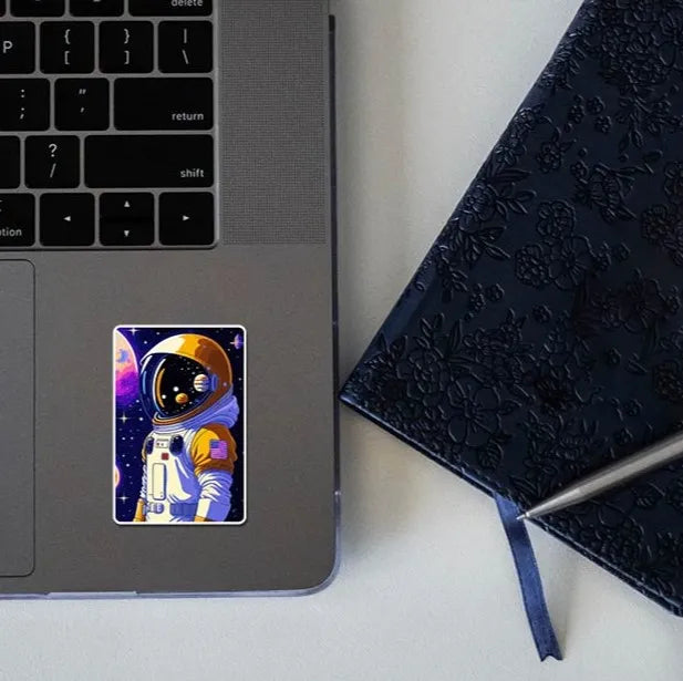 Awestruck Astronaut Laptop Stickers