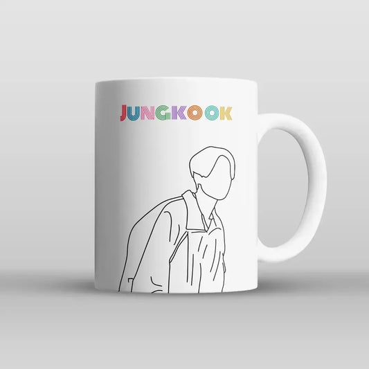 BTS Jungkook Line Art Mug #2