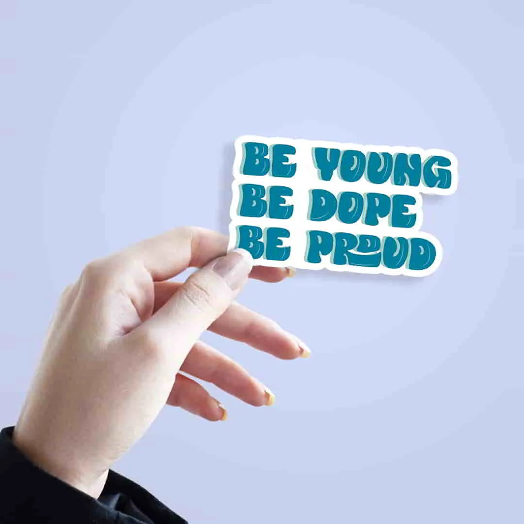 Be Young Laptop Sticker