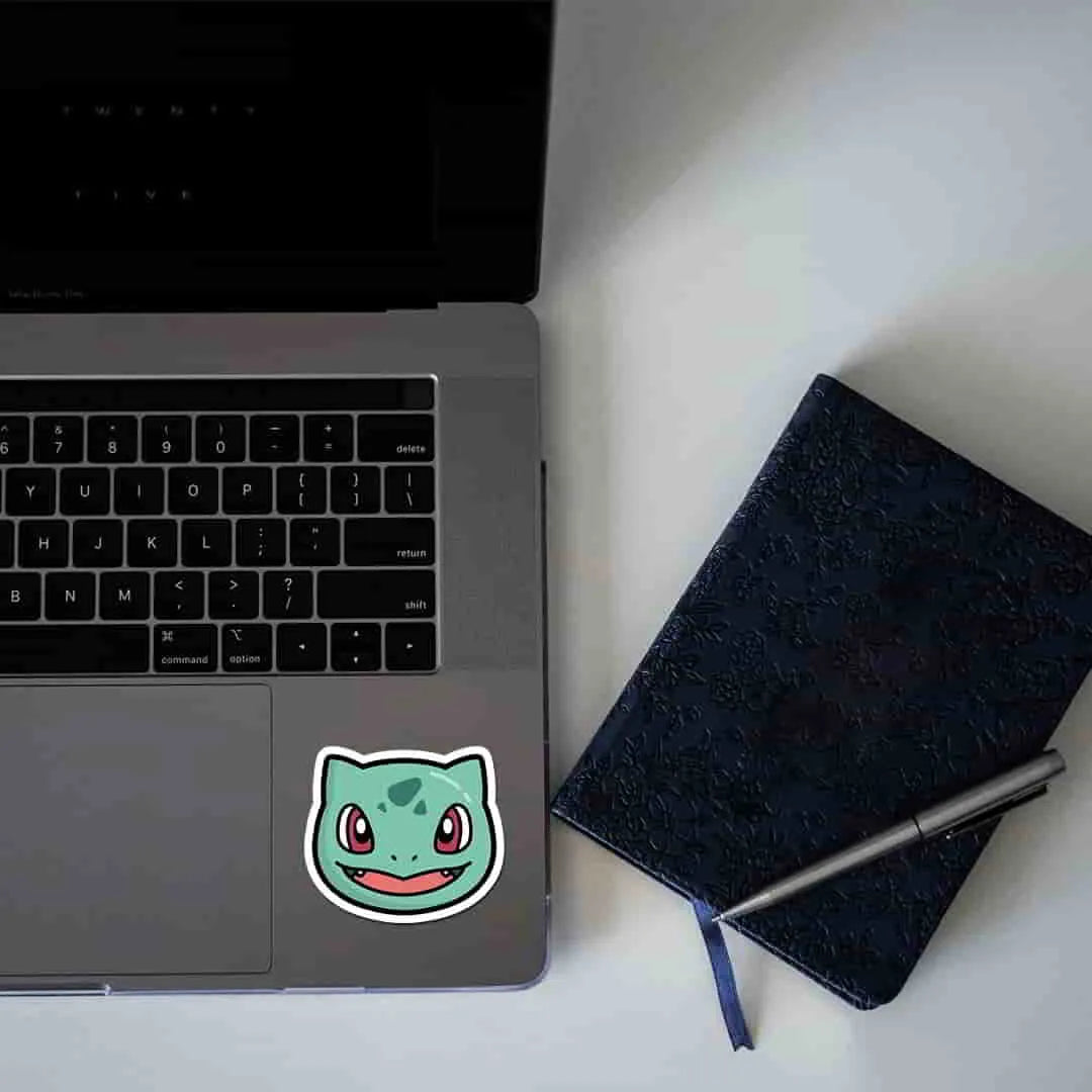 Bulbasaur Chibi Pokémon Laptop Sticker