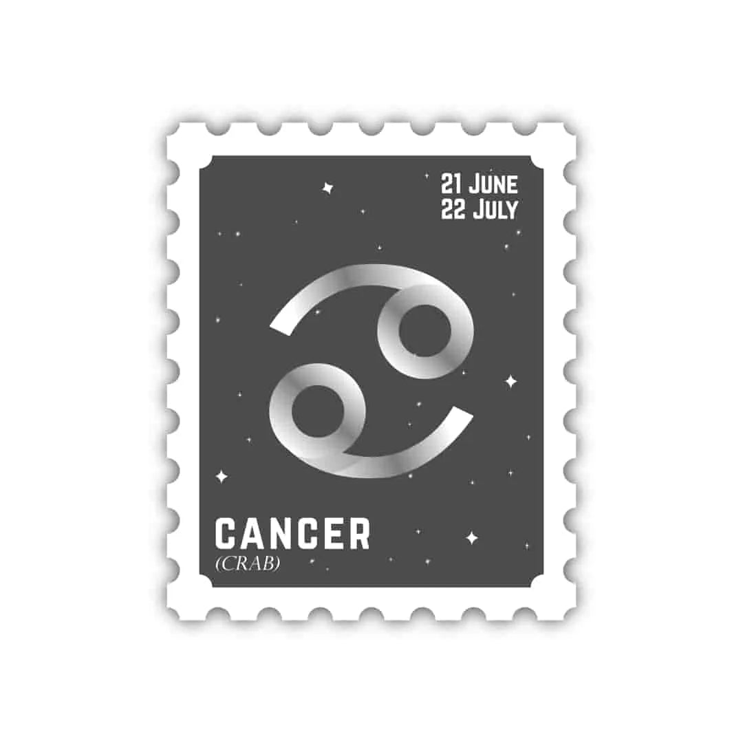 Cancer Zodiac Signs Laptop Sticker