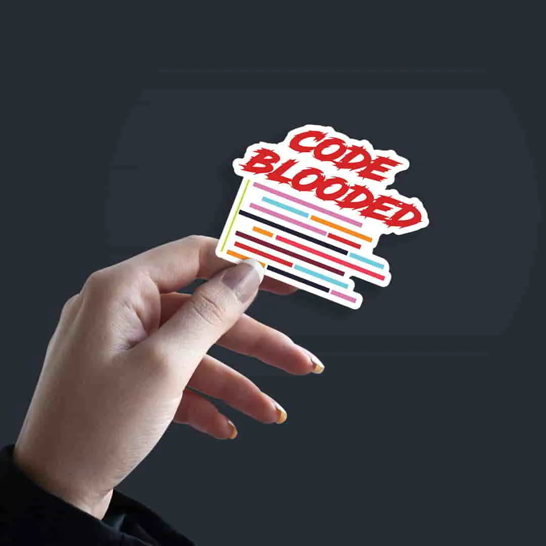 Code Blooded Laptop Sticker