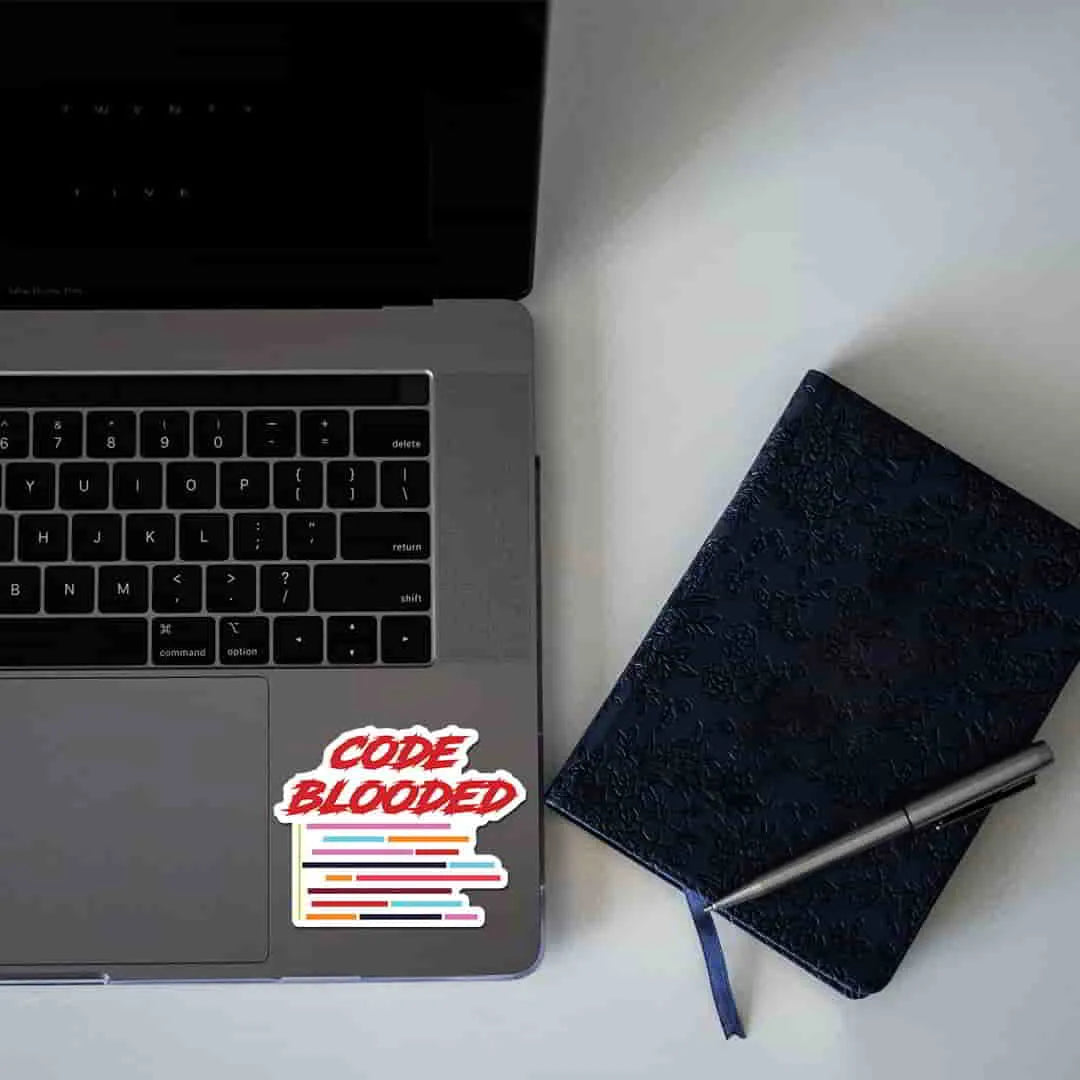 Code Blooded Laptop Sticker