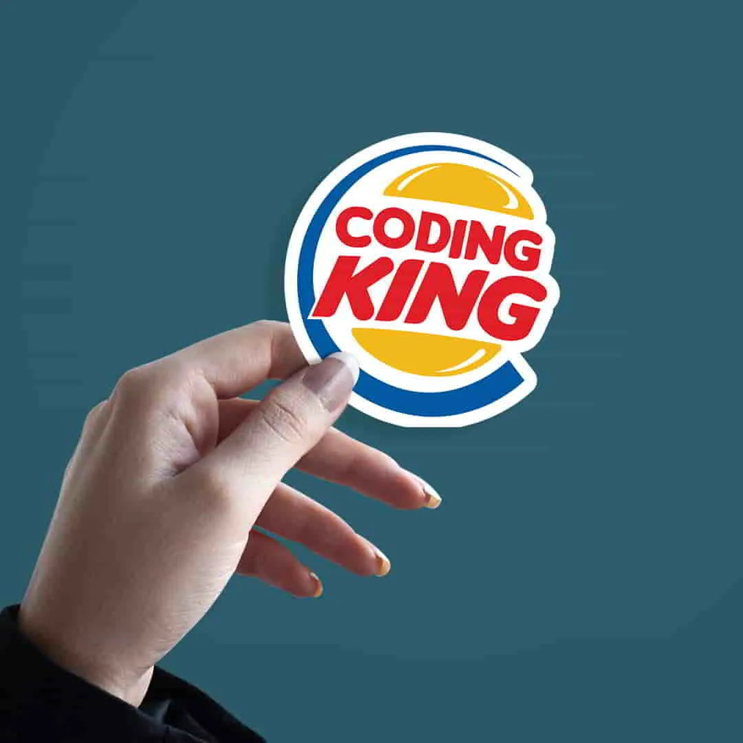 Coding King Laptop Sticker