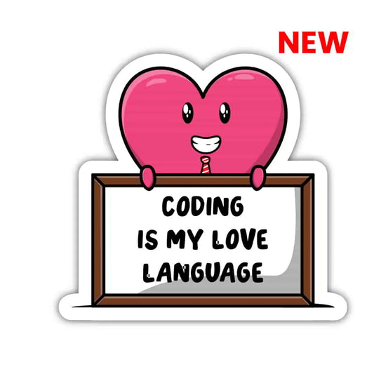 Coding is my Love Laptop Sticker