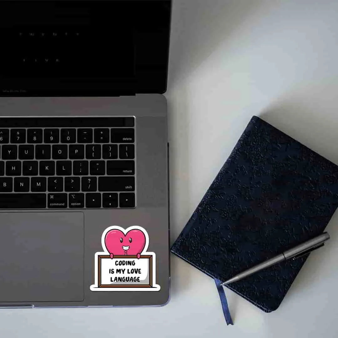 Coding is my Love Laptop Sticker