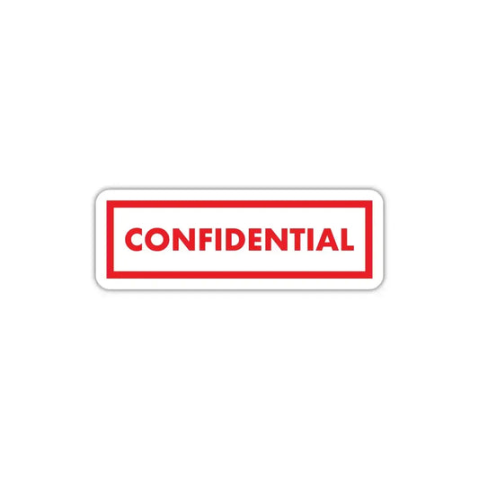Confidential Laptop Sticker