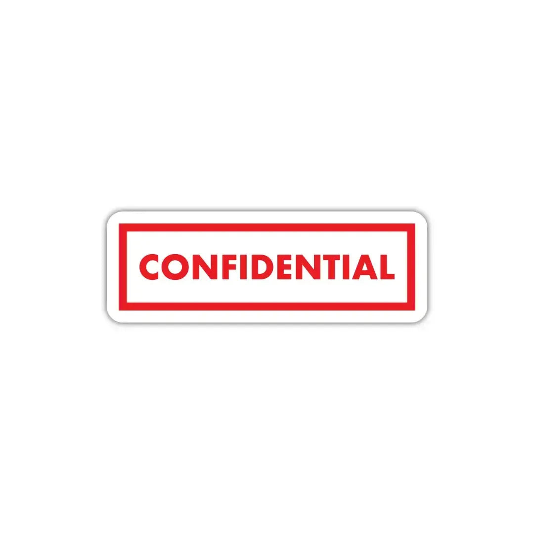 Confidential Laptop Sticker