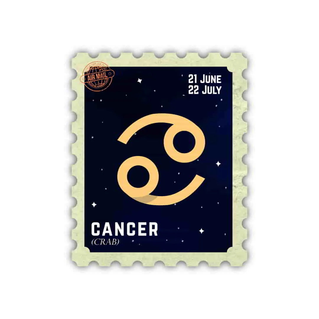 Cosmic Cancer Zodiac Signs Laptop Sticker