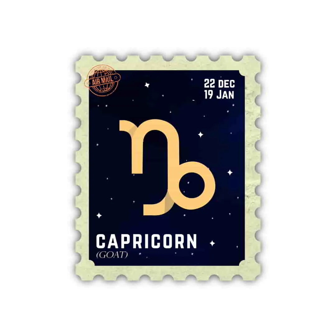 Cosmic Capricorn Zodiac Signs Laptop Sticker