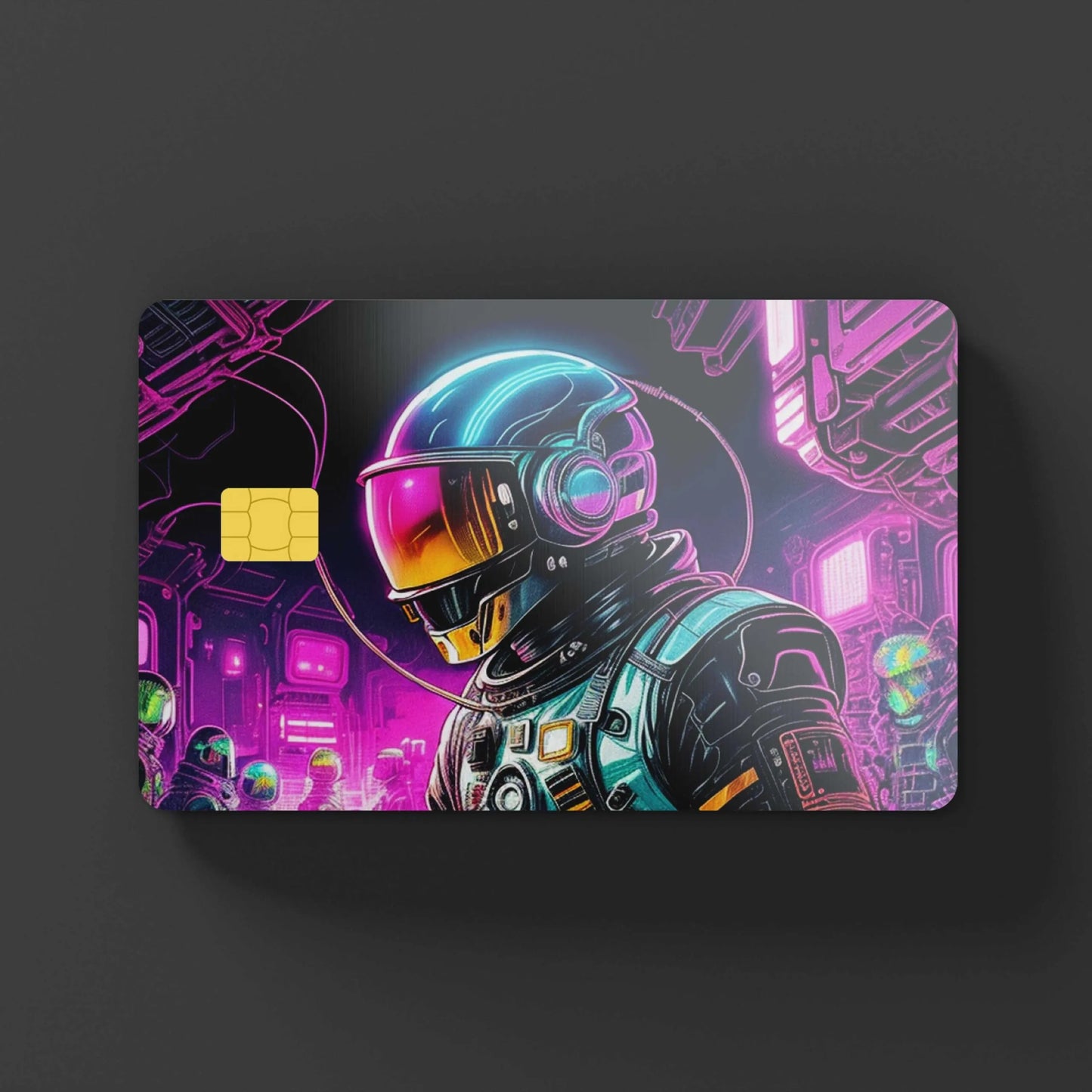 Cyberpunk Astronaut credit card skins