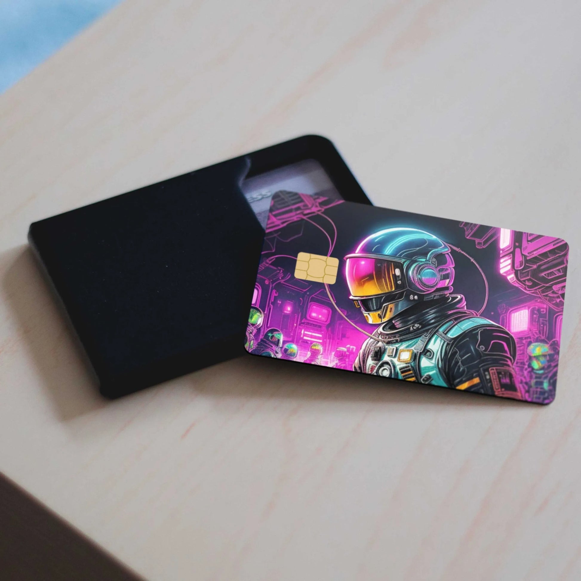 Cyberpunk Astronaut credit card skins