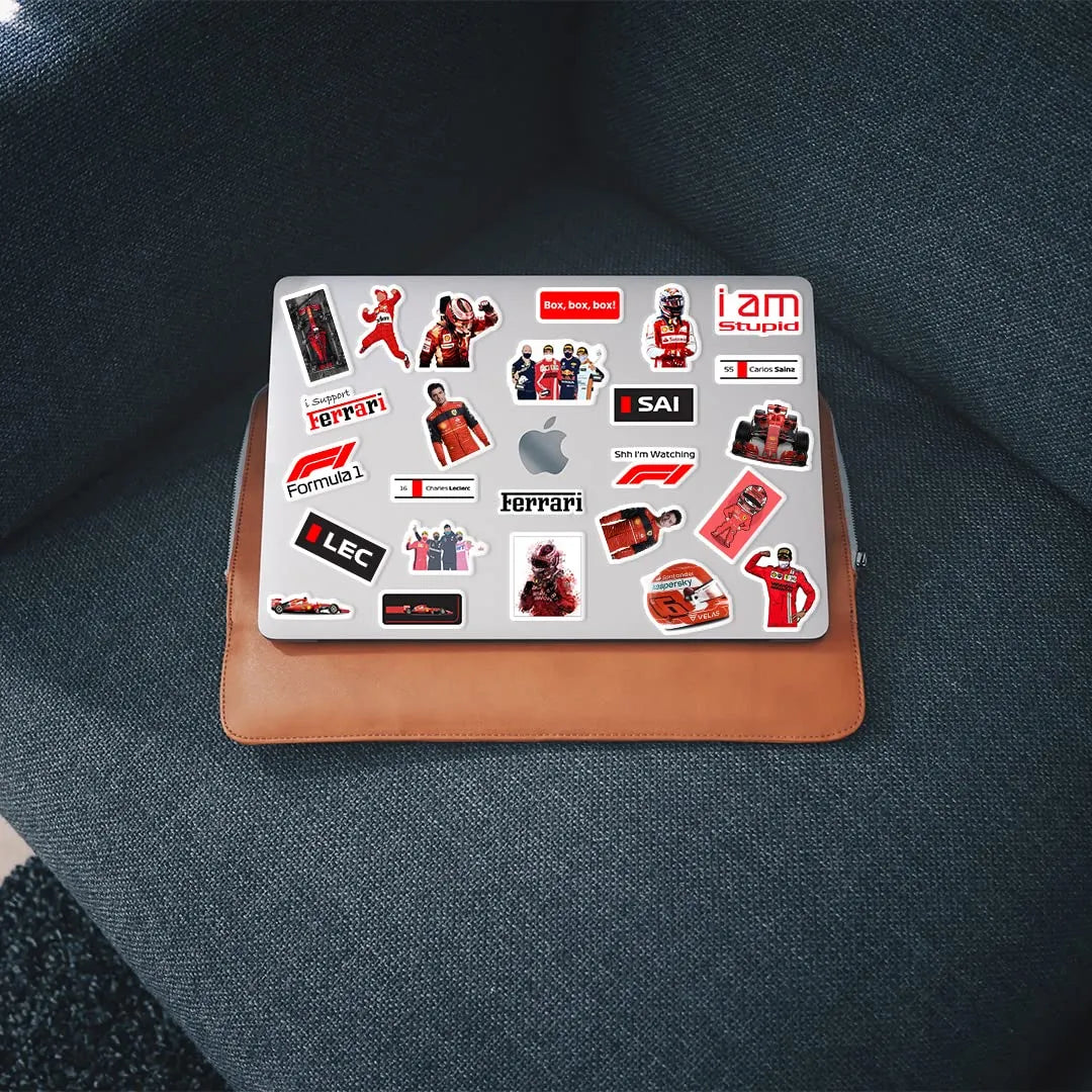 F1 Ferrari Laptop Stickers