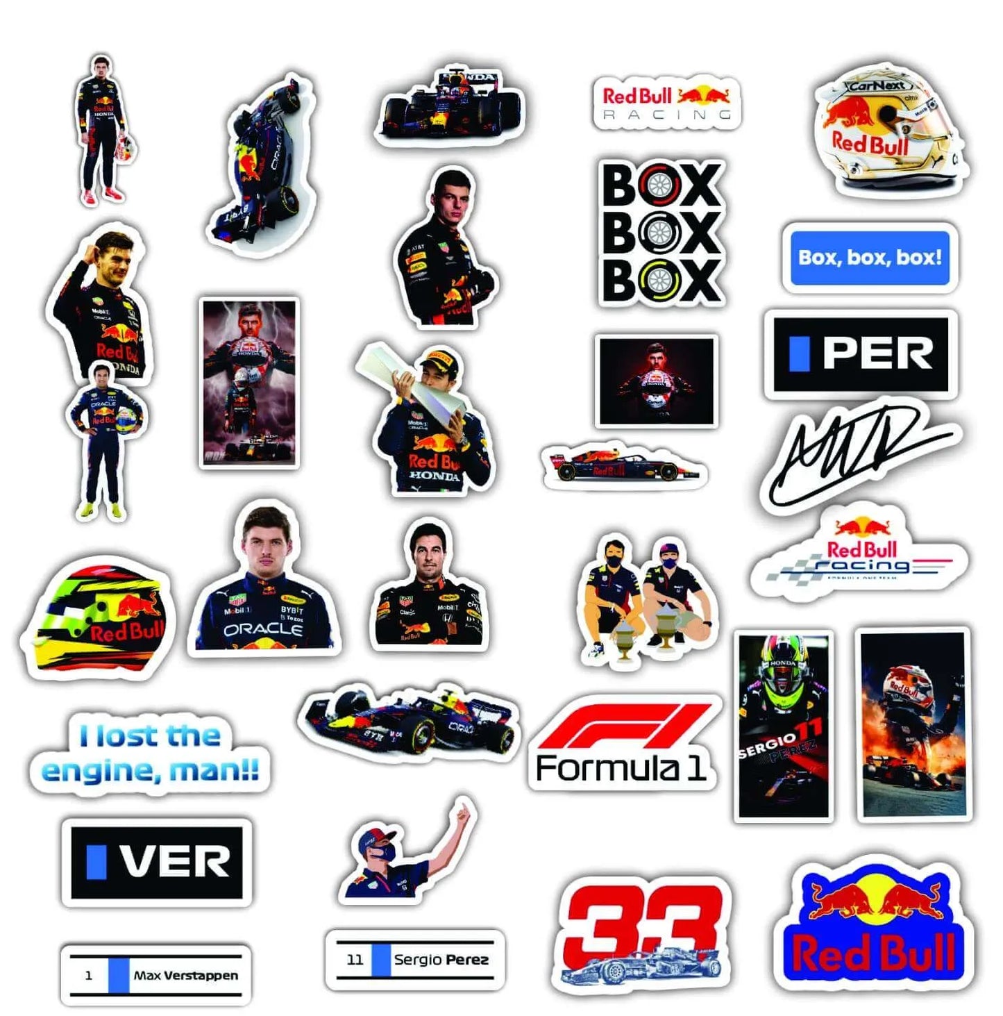 F1 Red Bull Laptop Stickers