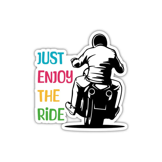 Just Enjoy The Ride Bike Sticker