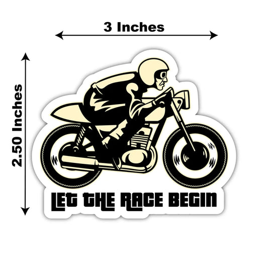 Let The Race Begin Bike Sticker