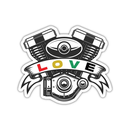 Love Engine Bike Sticker