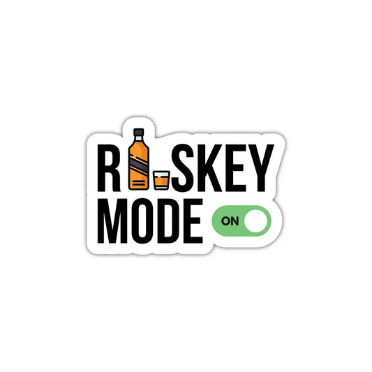 Riskey Mode On Laptop Sticker
