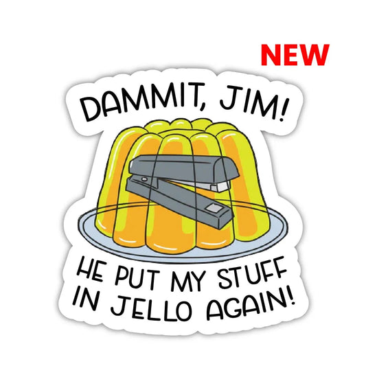 Stapler In Jello Laptop Sticker