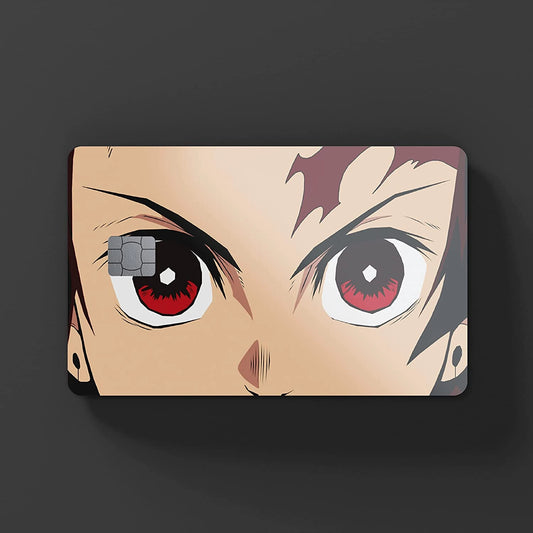 Tanjiro Eyes Demons Slayer credit card skins