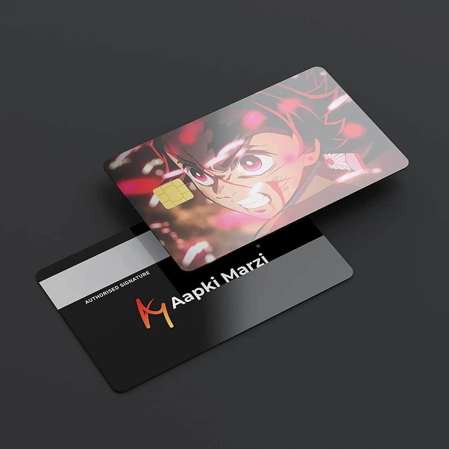 Tanjiro Kamado Angry Demons Slayer credit card skins