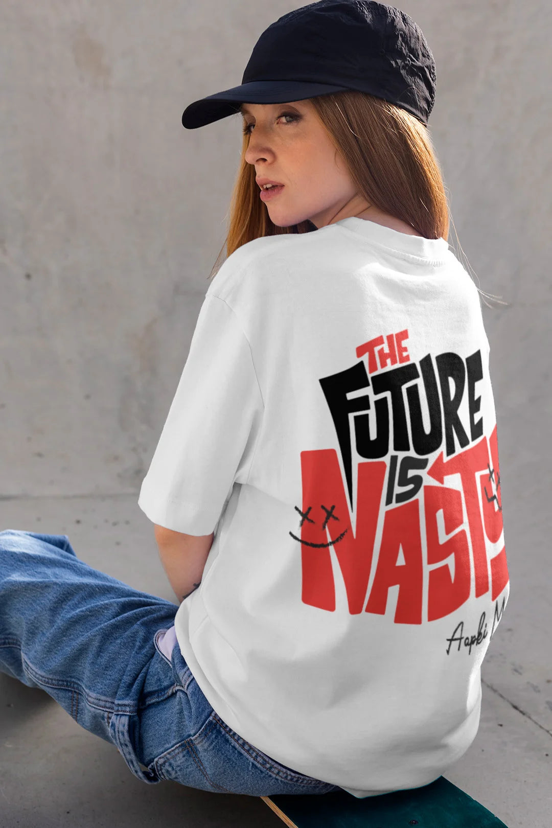 the future is nasty oversized t-shirt