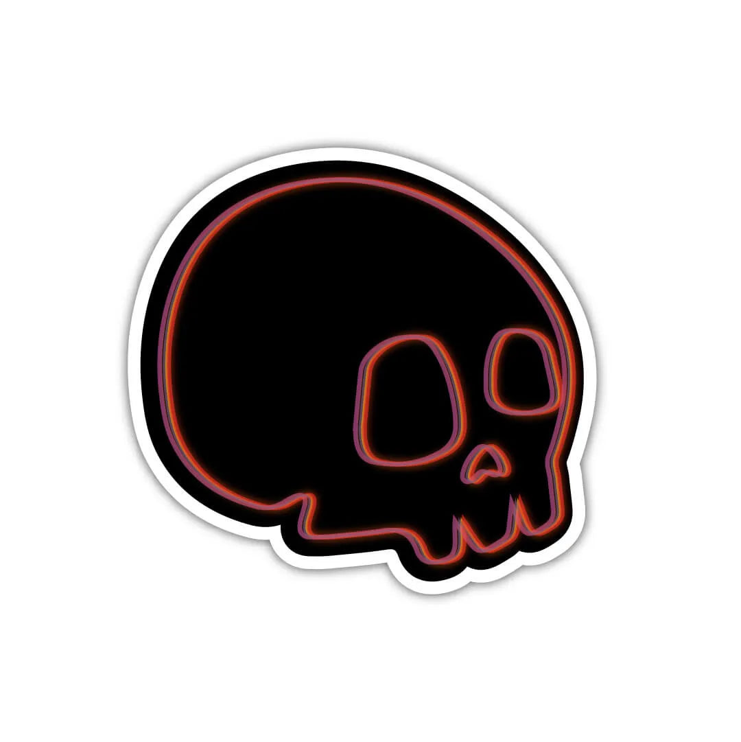 Trippy Skull Laptop Sticker