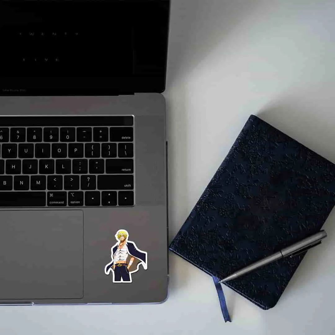 Vinsmoke Sanji Staring | One Piece Laptop Sticker