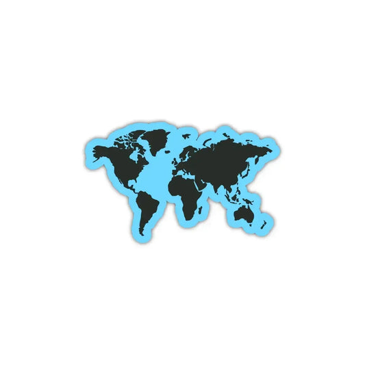 World Map Laptop Sticker
