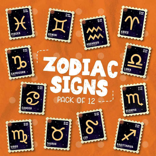 Zodiac Signs Laptop Stickers