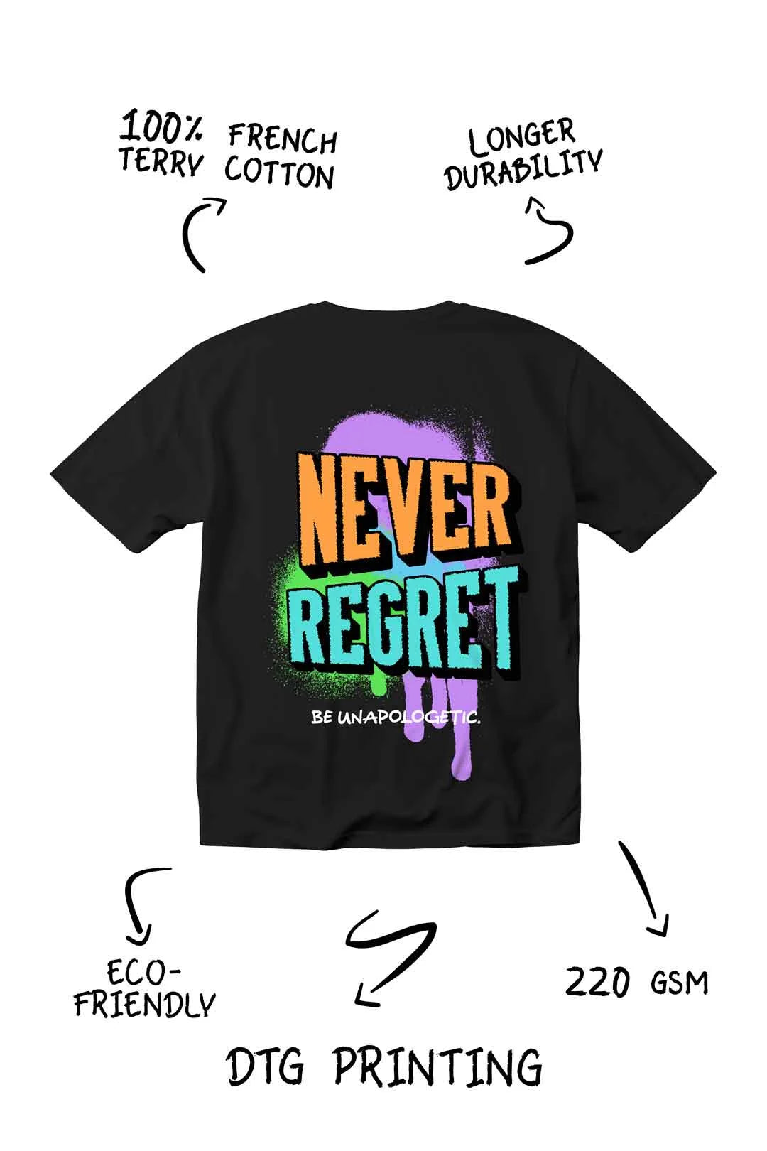 never regret oversized t-shirt